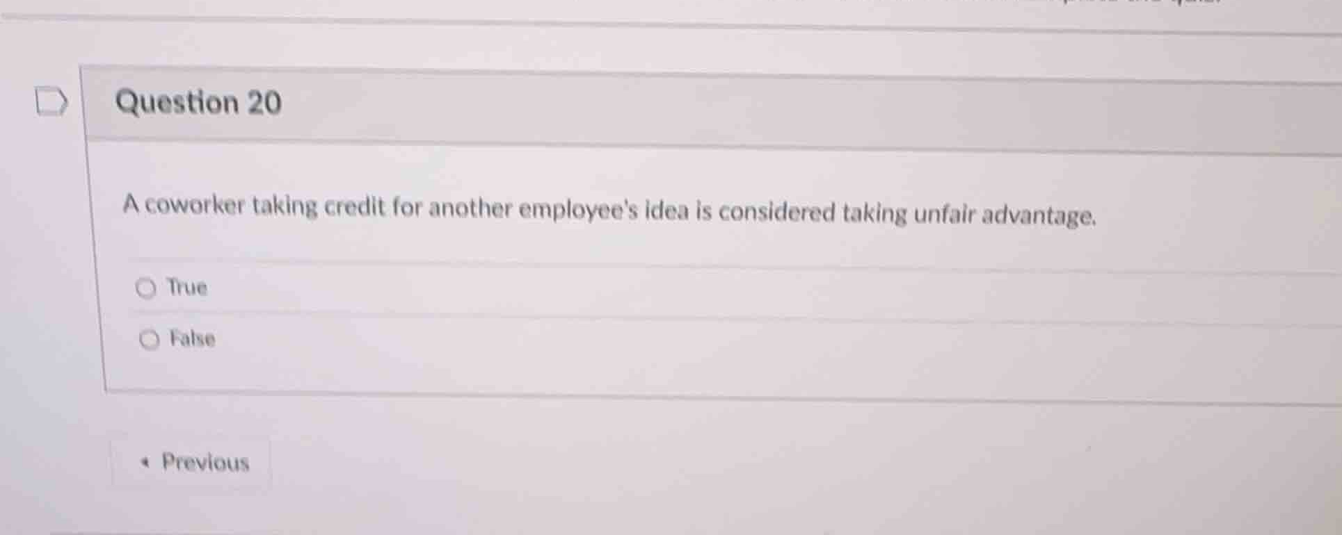 question 20 a coworker taking credit for another employees idea is cons…