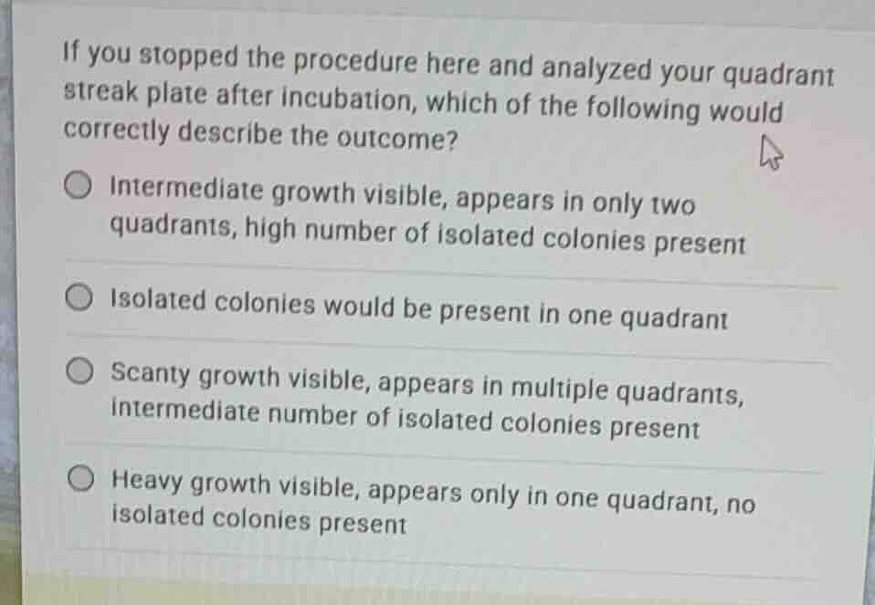 if you stopped the procedure here and analyzed your quadrant streak pla…