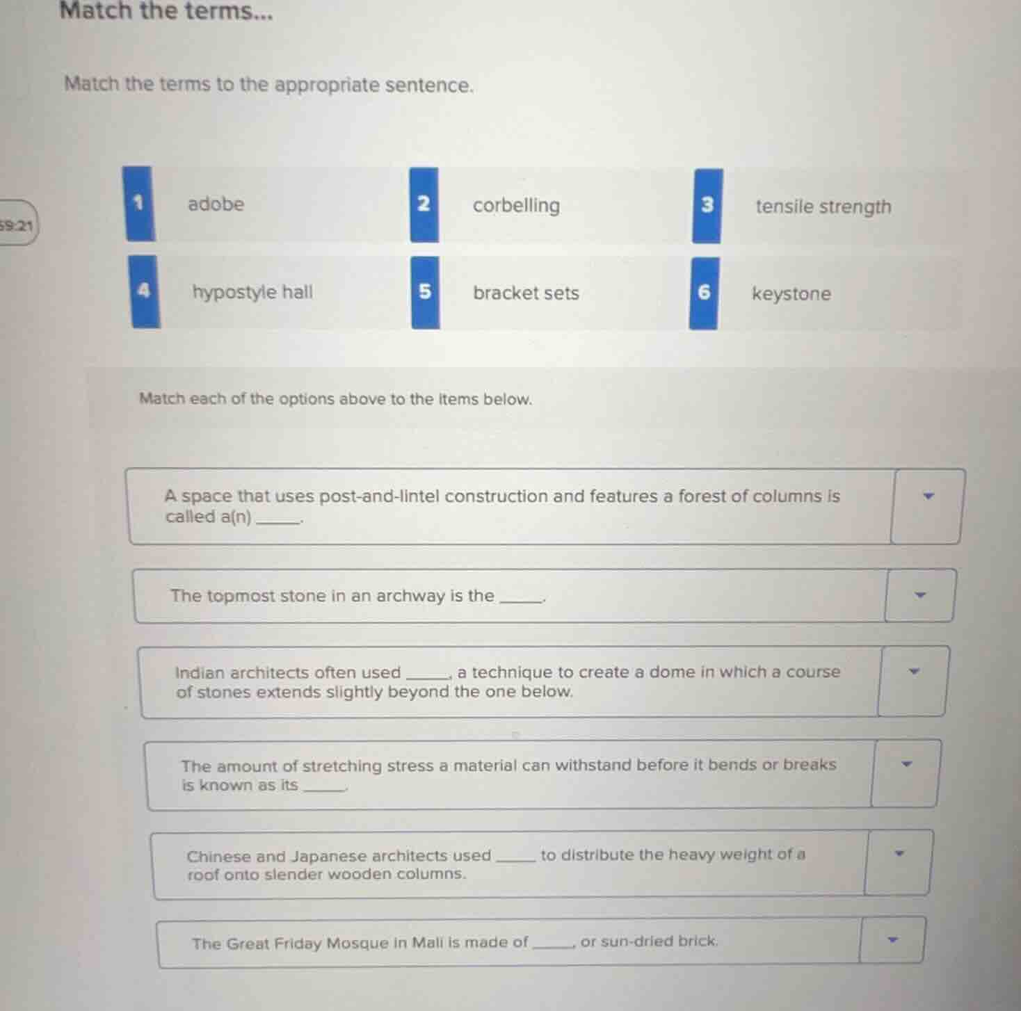 match the terms... match the terms to the appropriate sentence. 1 adobe…