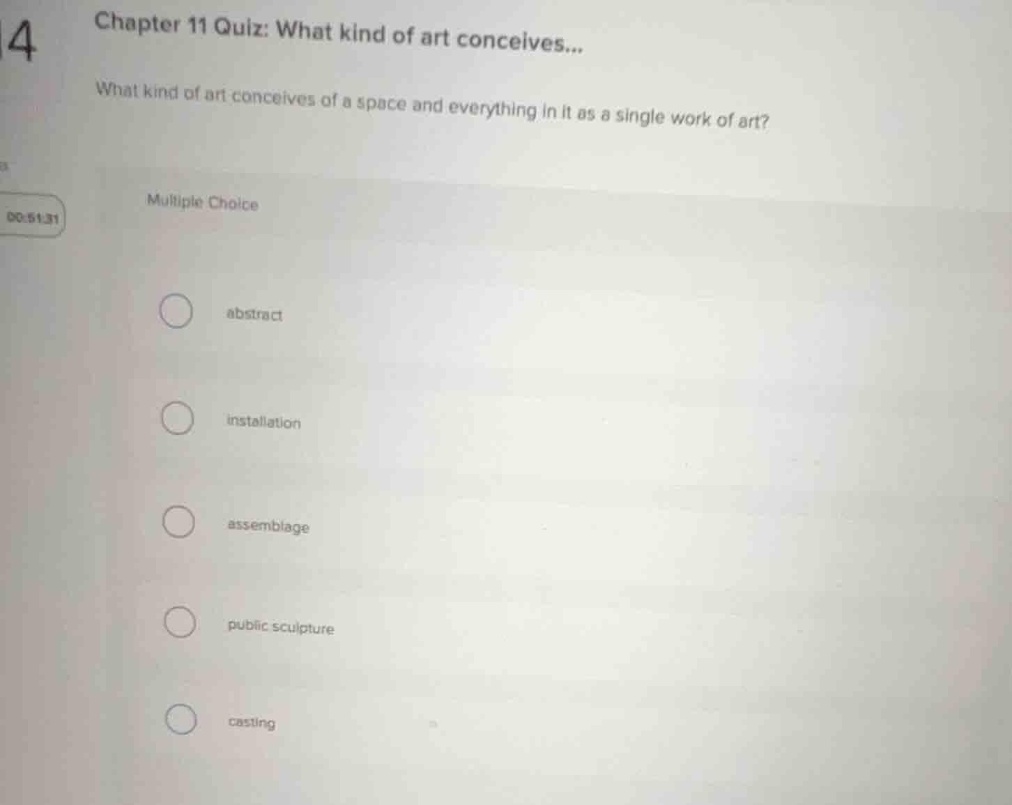 chapter 11 quiz: what kind of art conceives... what kind of art conceiv…