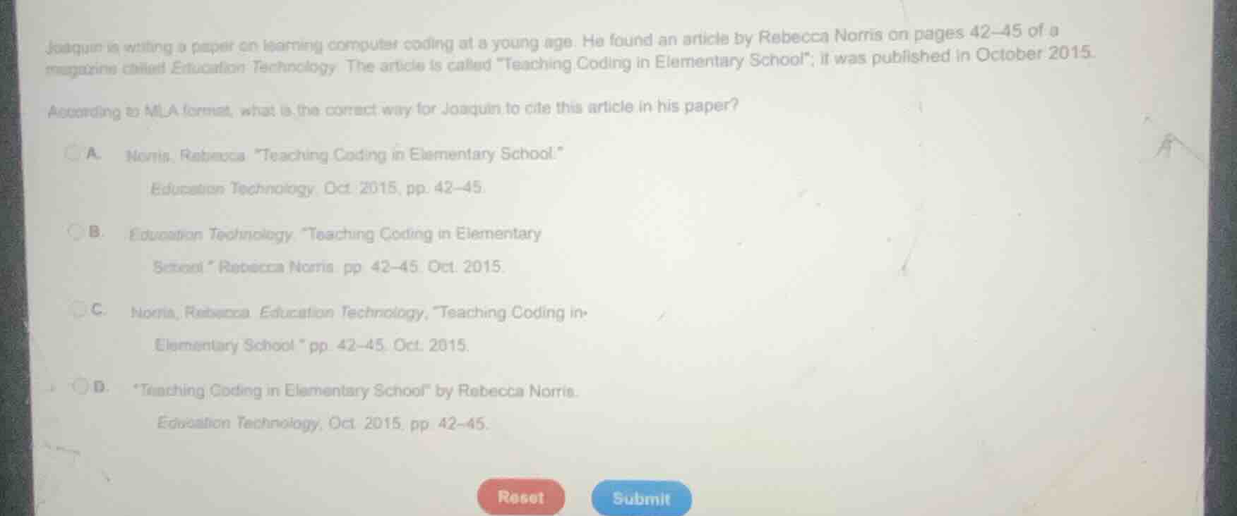joaquin is writing a paper on learning computer coding at a young age. …