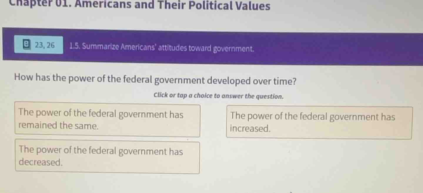 chapter 01. americans and their political values 1.5. summarize america…