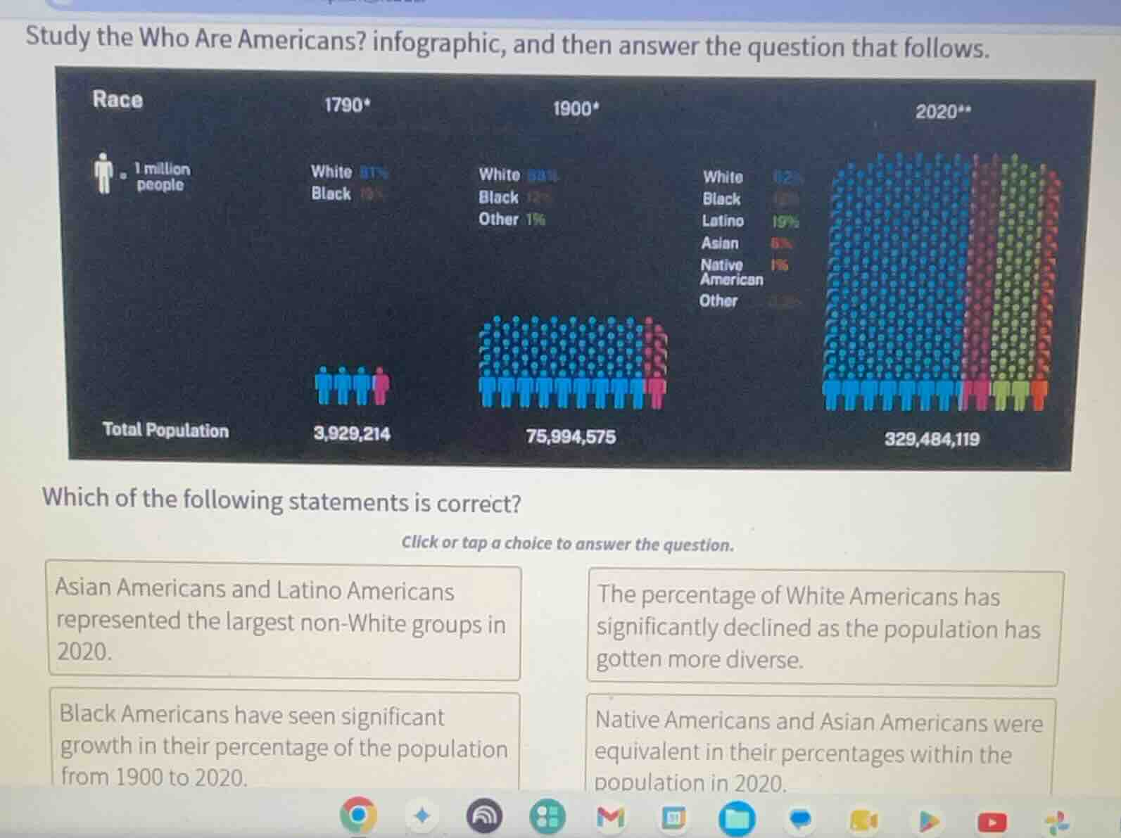 study the who are americans? infographic, and then answer the question …