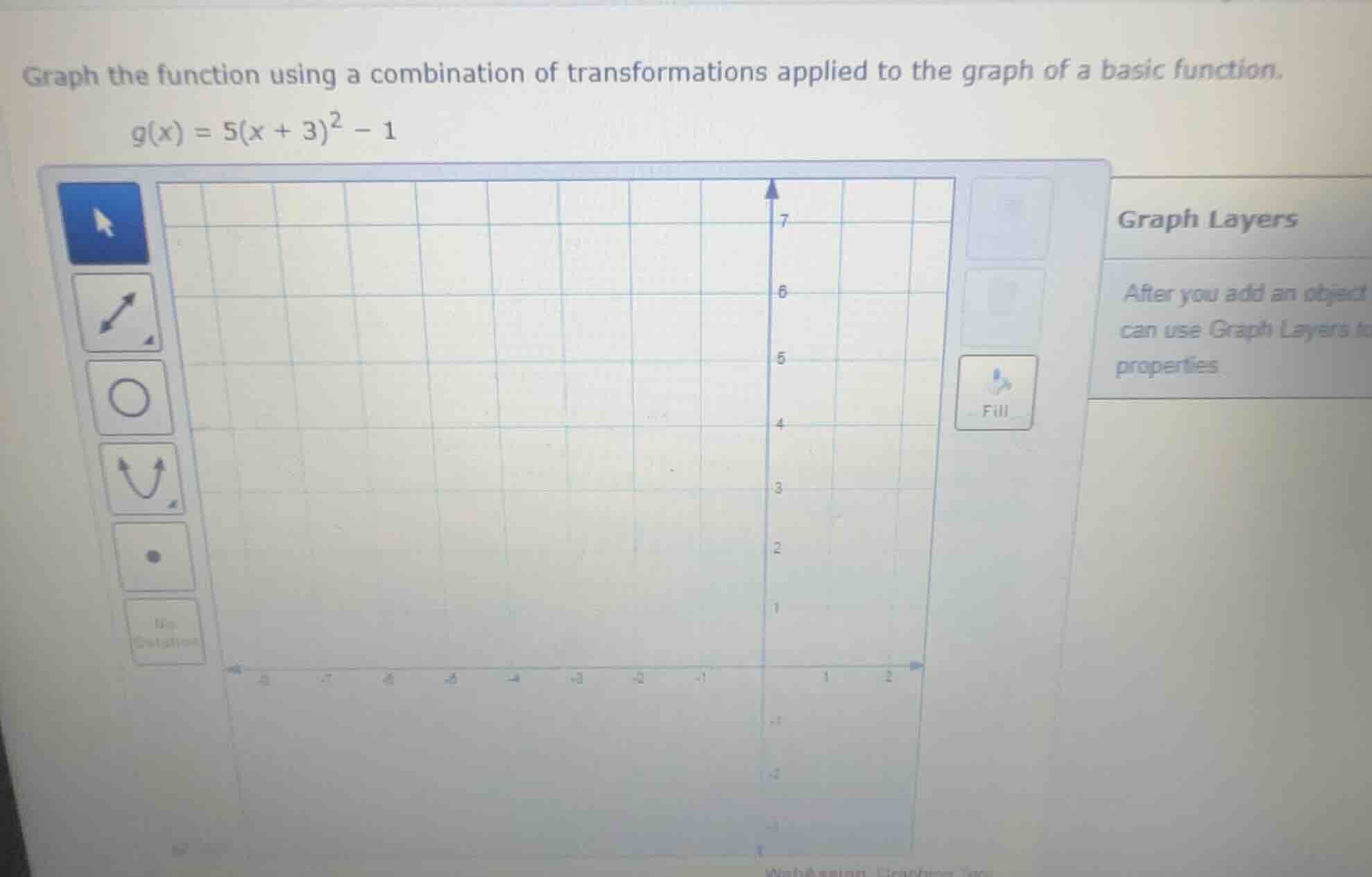 graph the function using a combination of transformations applied to th…