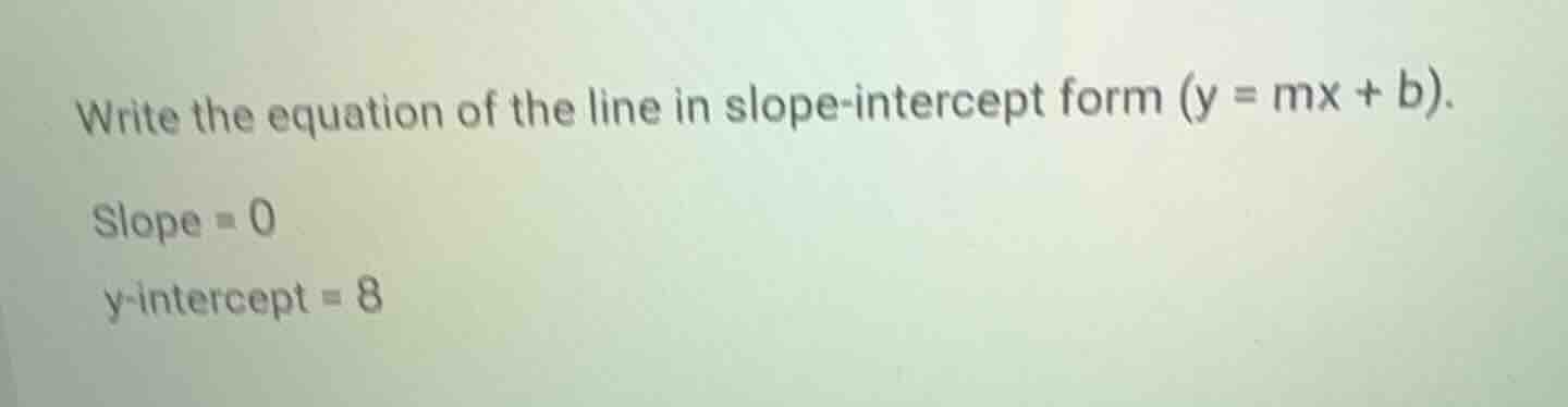 write the equation of the line in slope-intercept form \\(y = mx + b\\)…