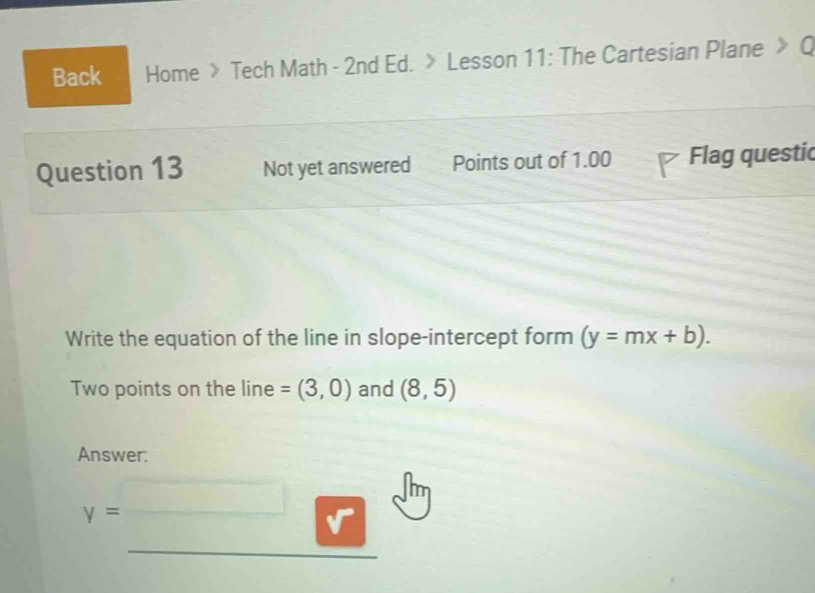 write the equation of the line in slope-intercept form \\(y = mx + b\\)…
