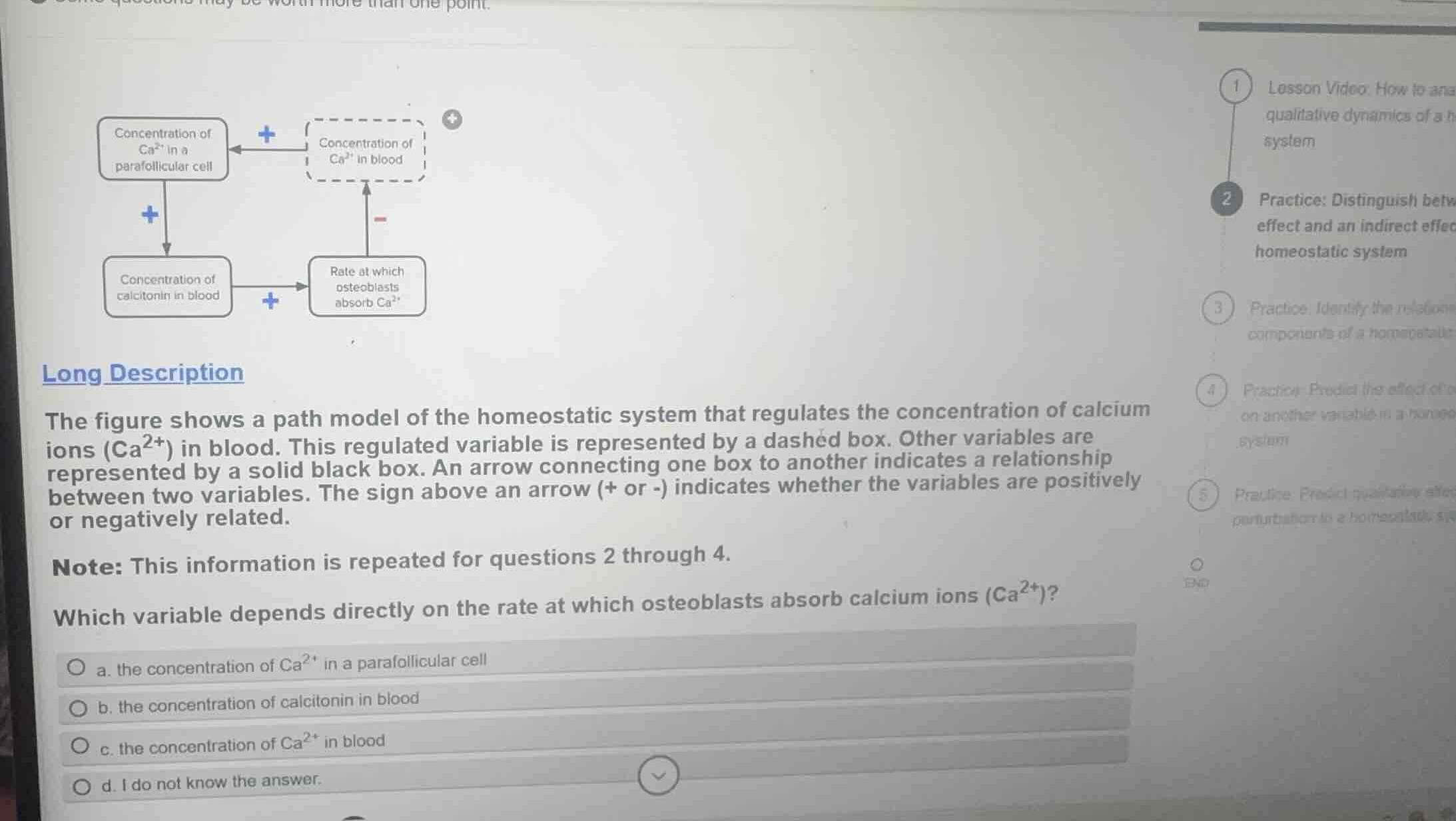 the figure shows a path model of the homeostatic system that regulates …