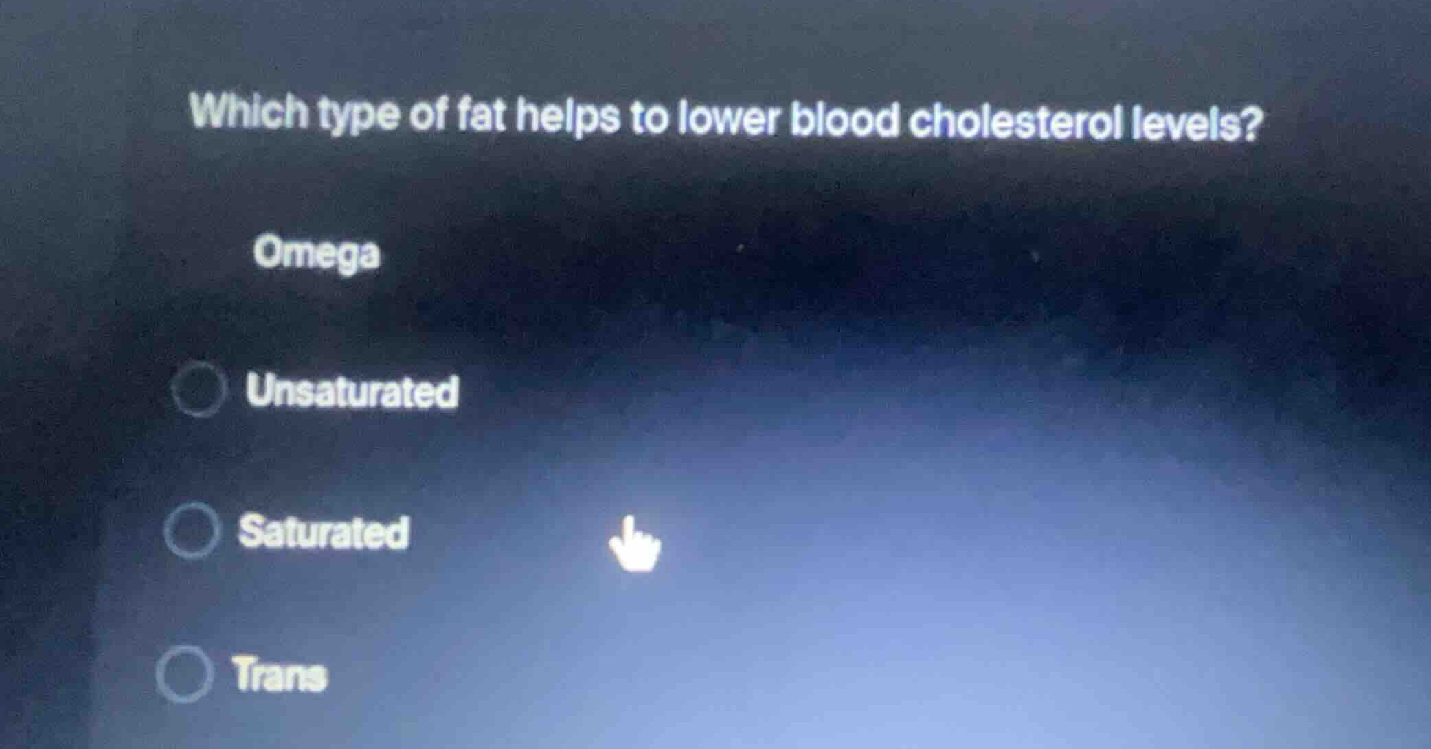 which type of fat helps to lower blood cholesterol levels? omega unsatu…