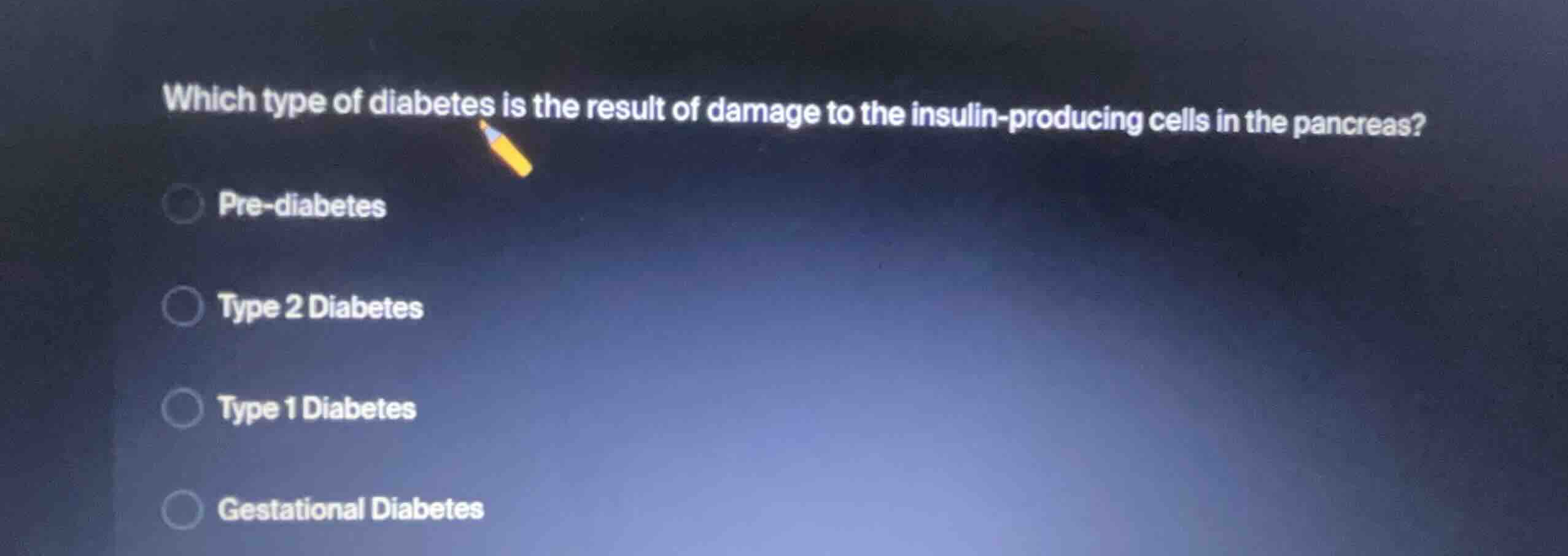 which type of diabetes is the result of damage to the insulin-producing…