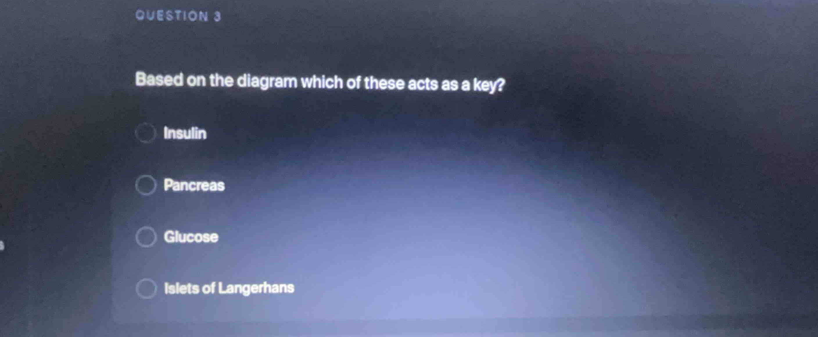 question 3 based on the diagram which of these acts as a key? insulin p…