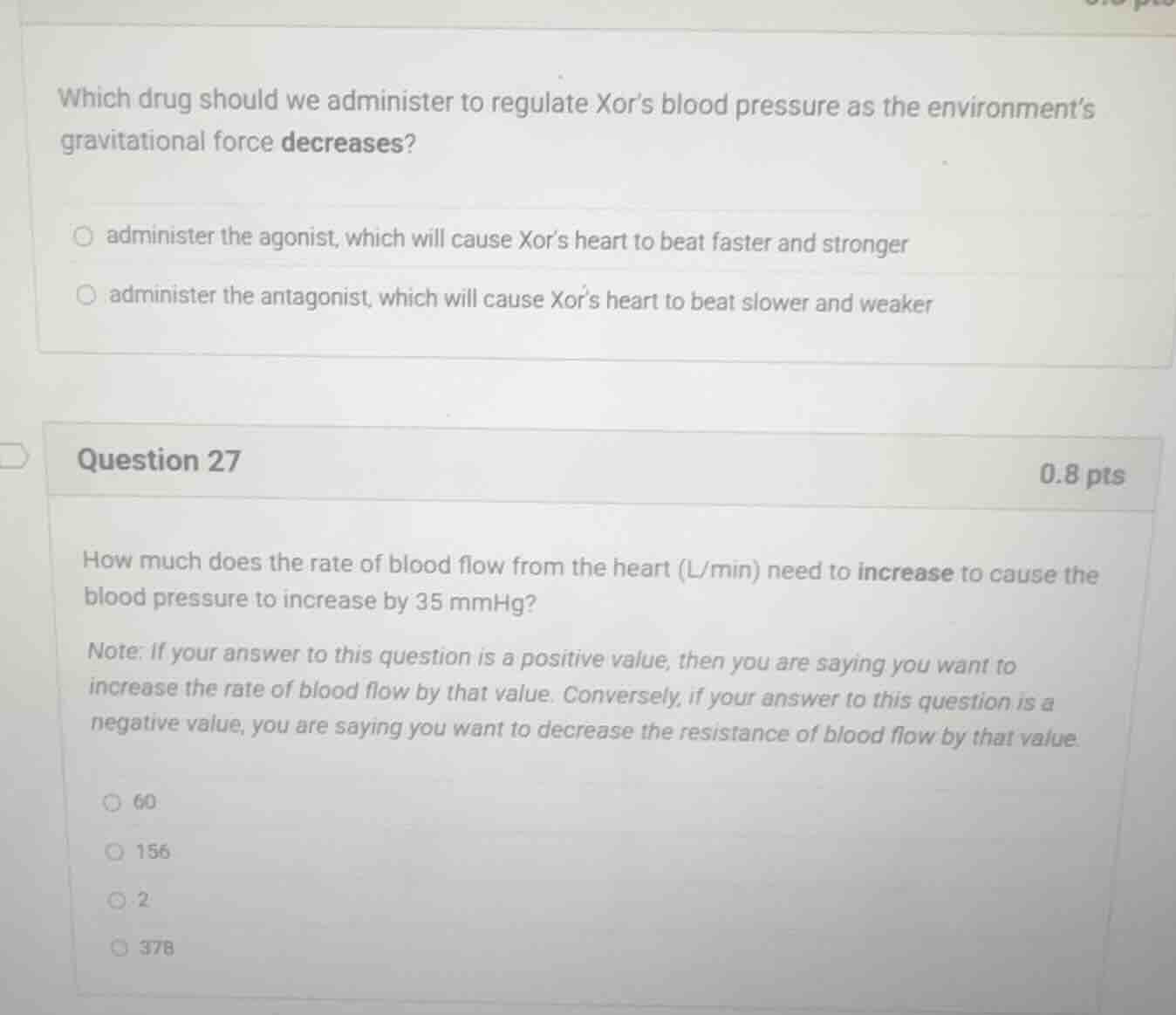 which drug should we administer to regulate xors blood pressure as the …
