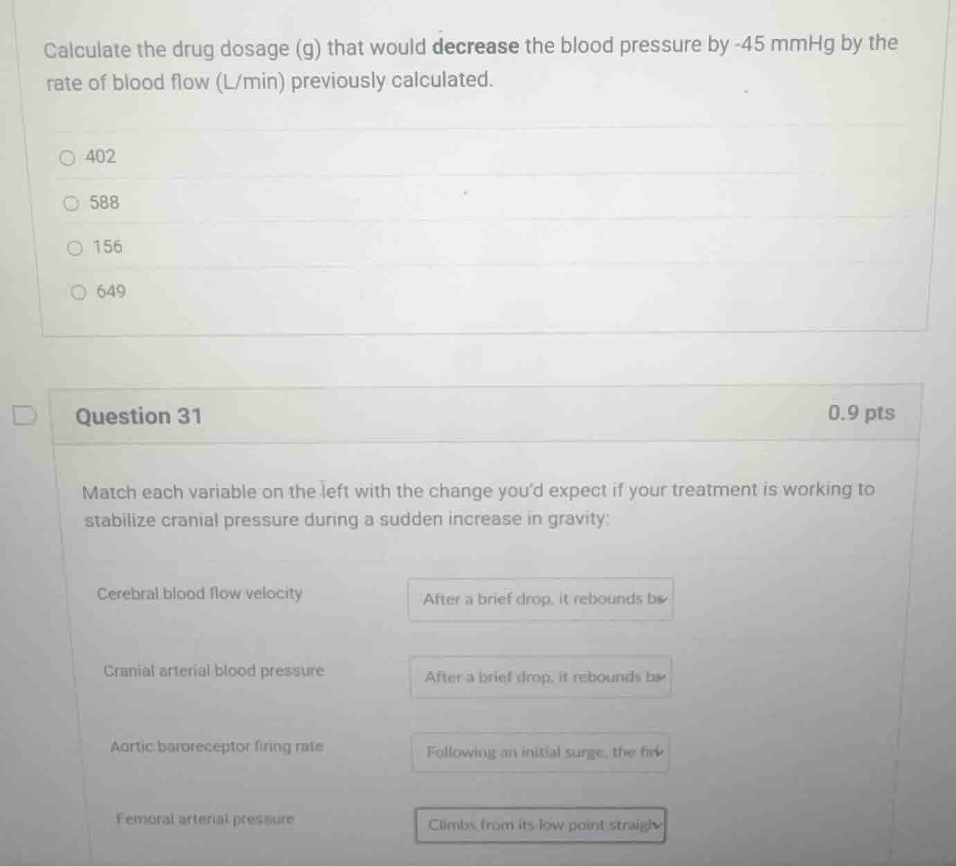 calculate the drug dosage (g) that would decrease the blood pressure by…