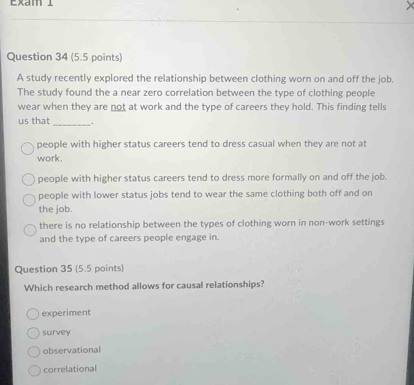 question 34 (5.5 points) a study recently explored the relationship bet…