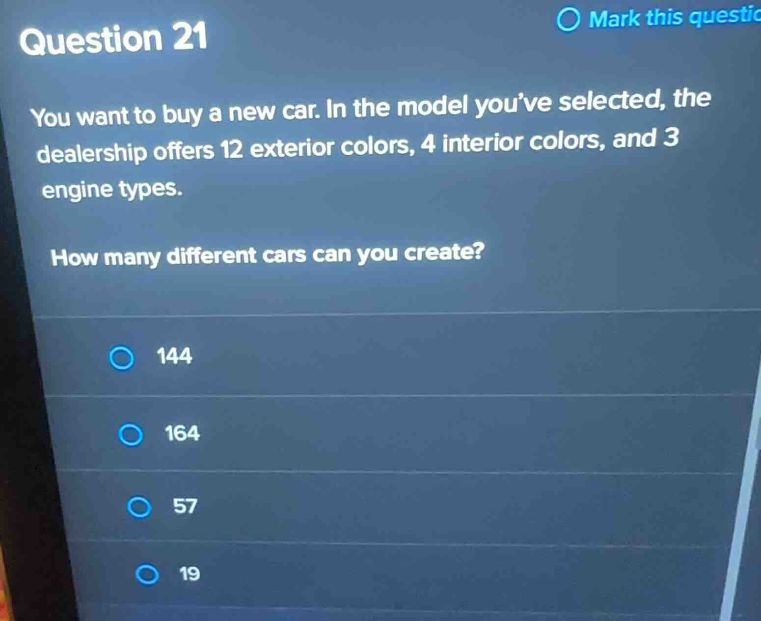 question 21 you want to buy a new car. in the model youve selected, the…