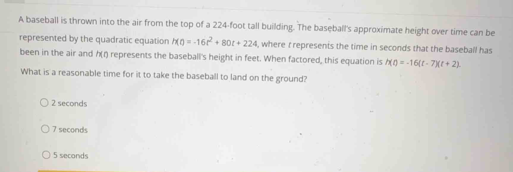 a baseball is thrown into the air from the top of a 224-foot tall build…
