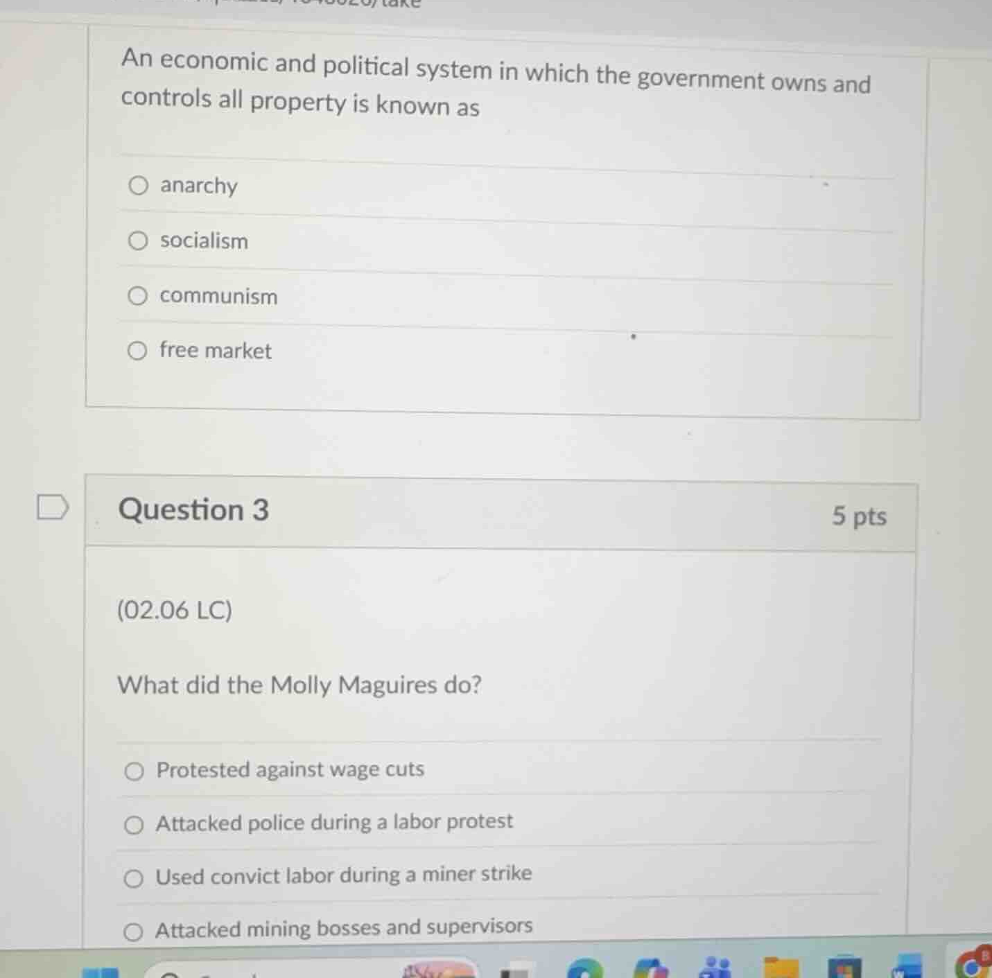 an economic and political system in which the government owns and contr…