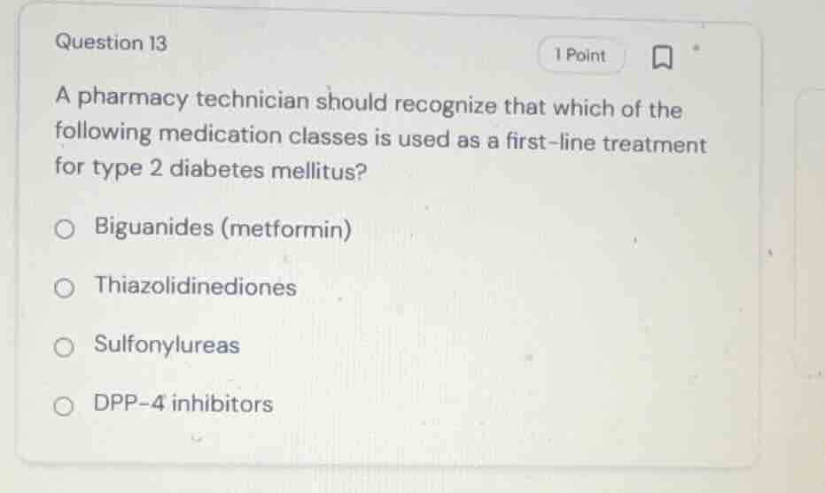 question 13 a pharmacy technician should recognize that which of the fo…