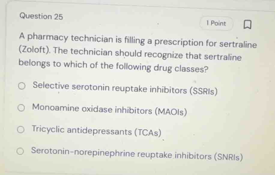 question 25 1 point a pharmacy technician is filling a prescription for…