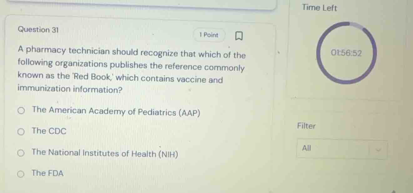 question 31 a pharmacy technician should recognize that which of the fo…