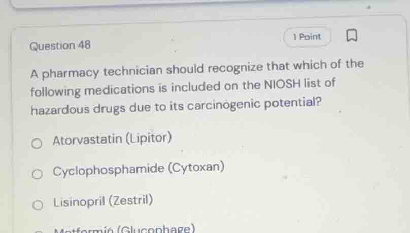 question 48 a pharmacy technician should recognize that which of the fo…