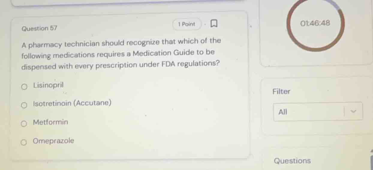 question 57 a pharmacy technician should recognize that which of the fo…