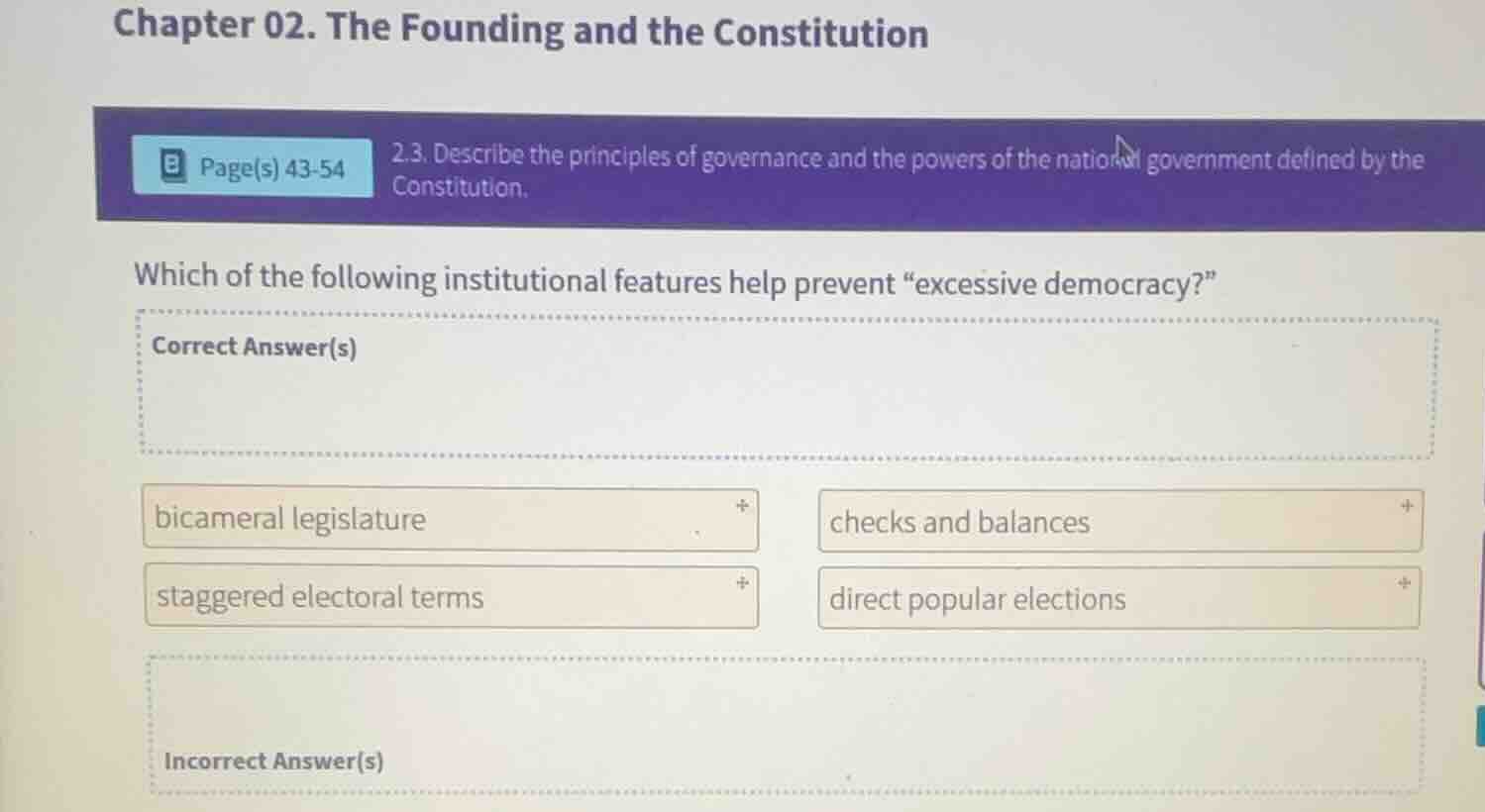 chapter 02. the founding and the constitution page(s) 43-54 2.3. descri…