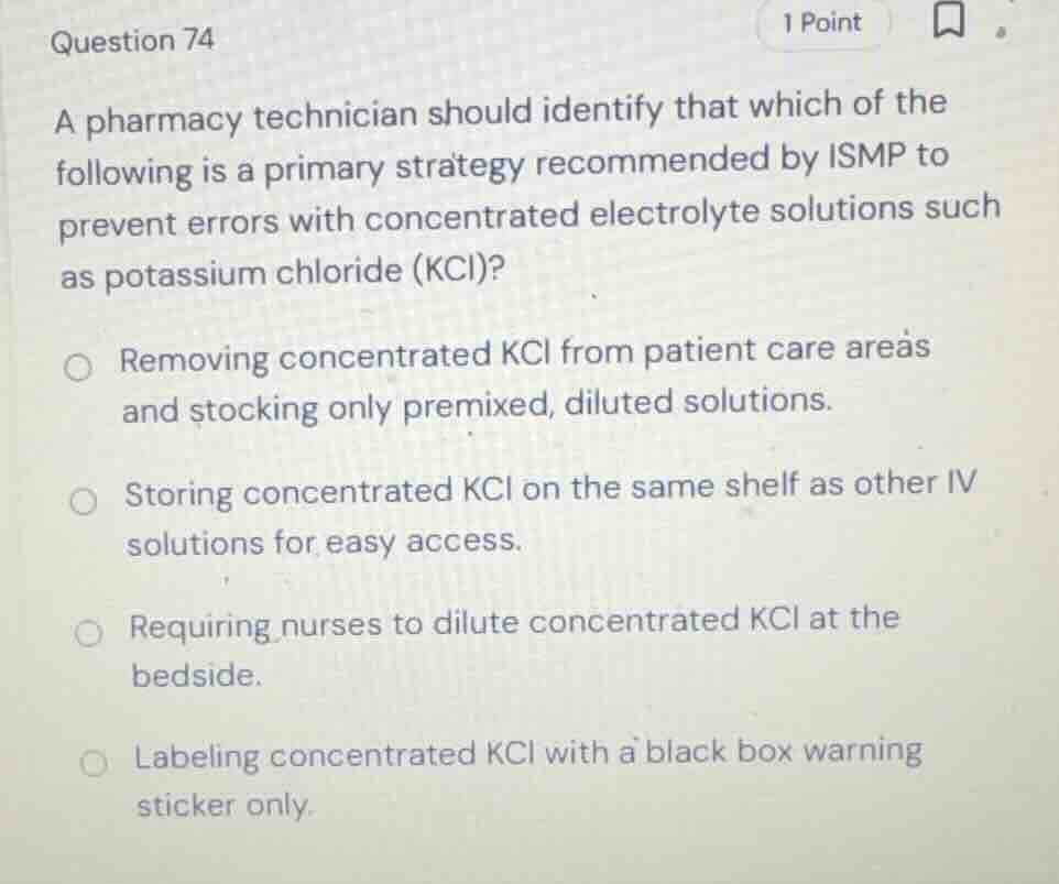 question 74 a pharmacy technician should identify that which of the fol…