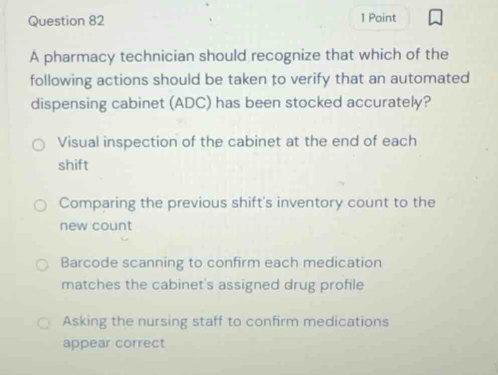 question 82 a pharmacy technician should recognize that which of the fo…