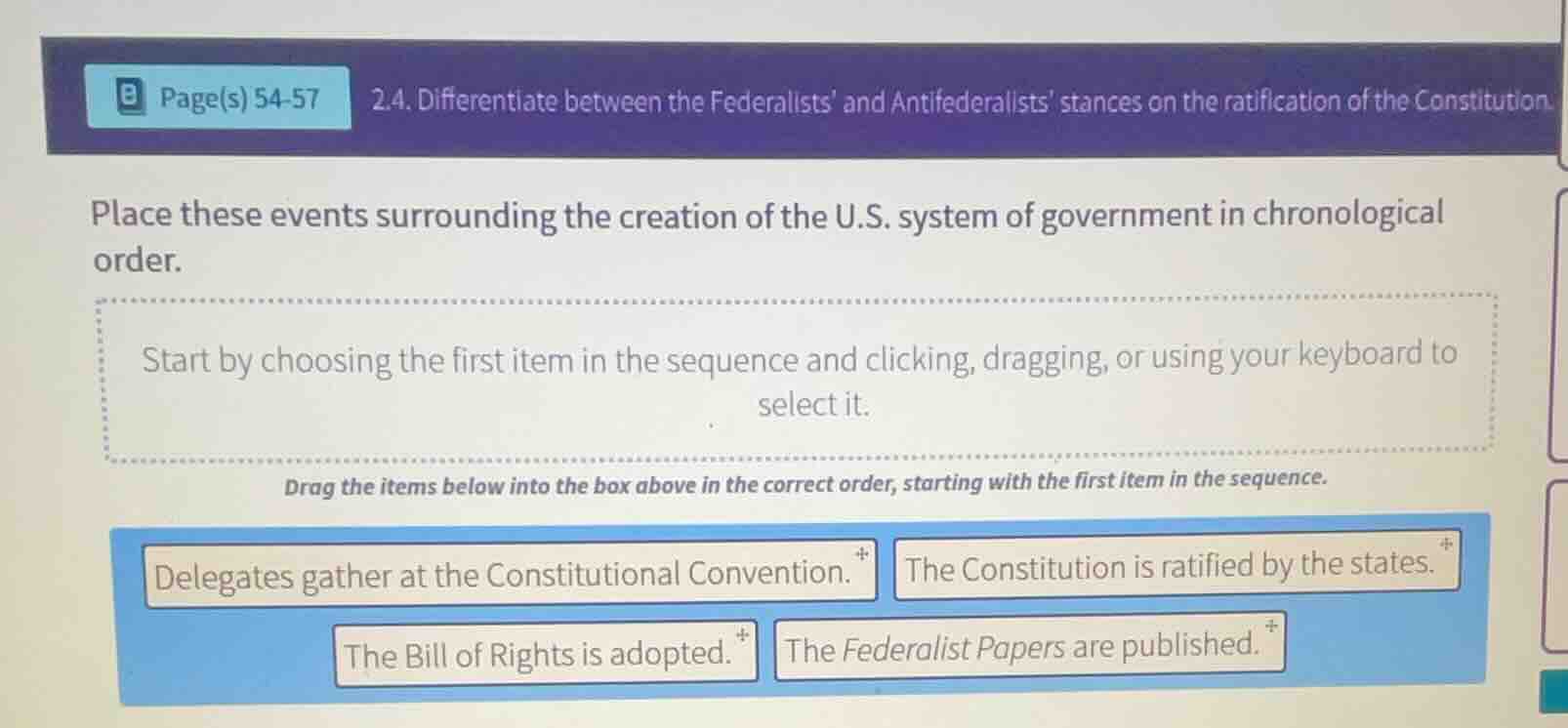 2.4. differentiate between the federalists and antifederalists stances …