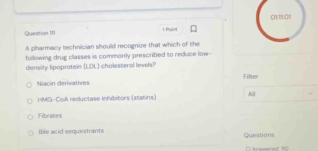 question 111 a pharmacy technician should recognize that which of the f…