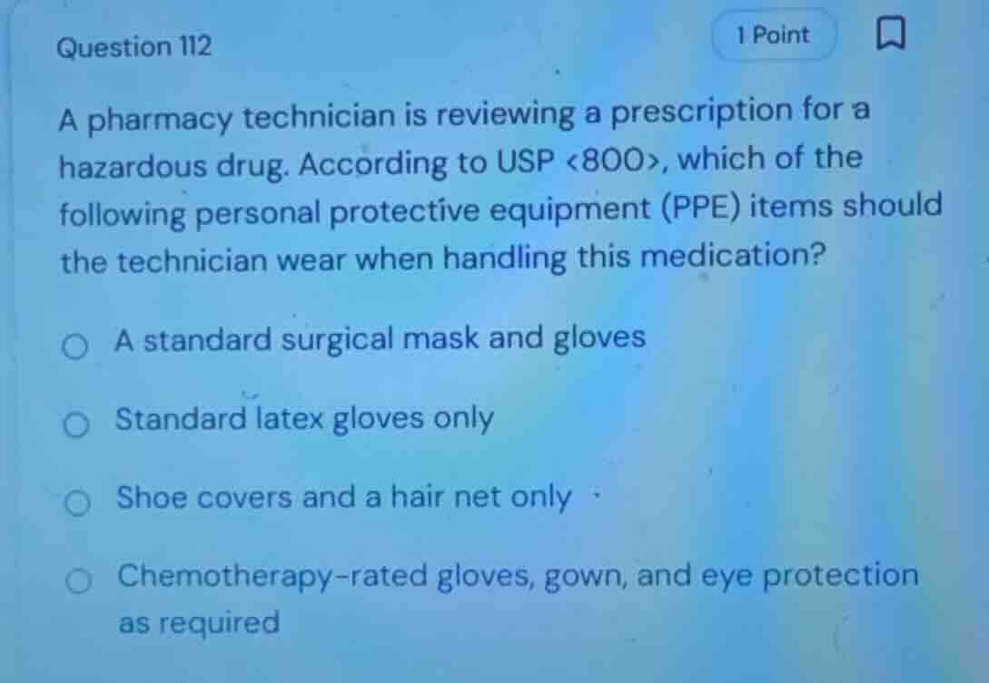 question 112 a pharmacy technician is reviewing a prescription for a ha…