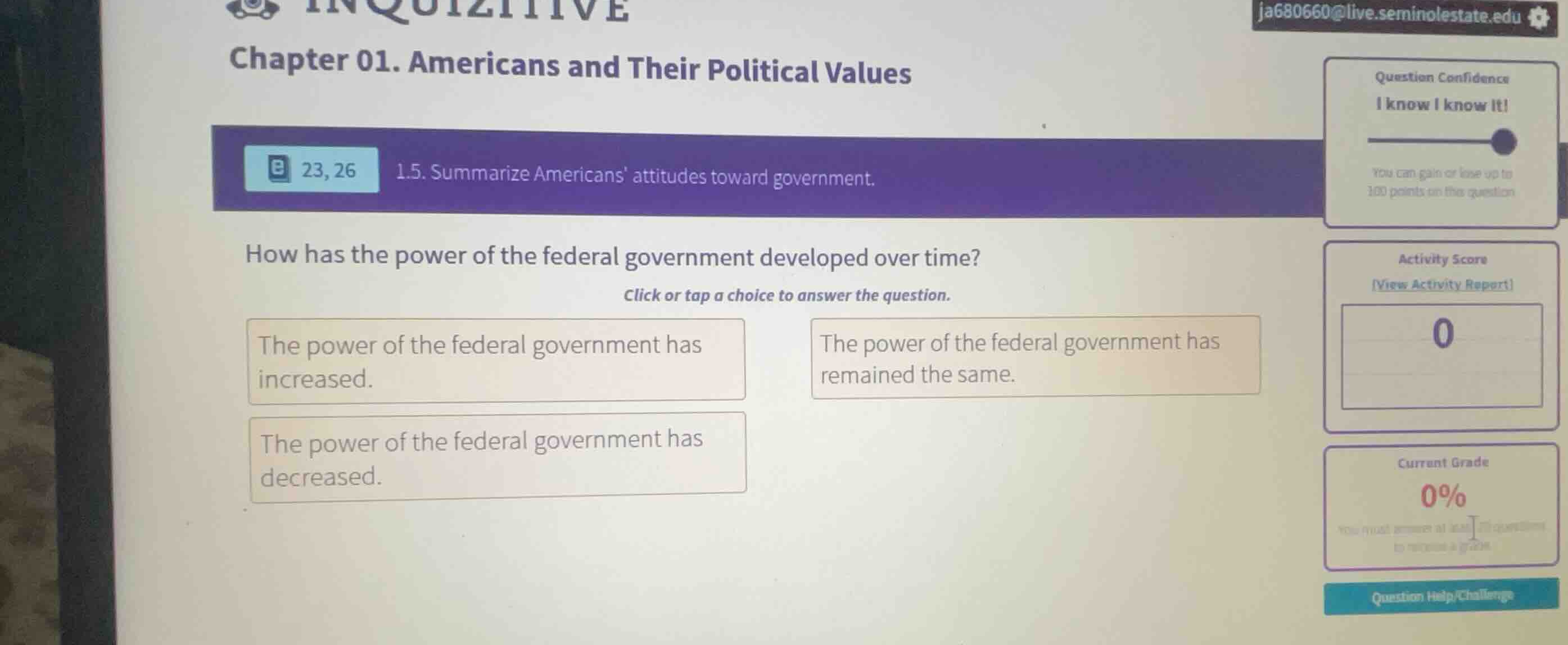 chapter 01. americans and their political values 1.5. summarize america…