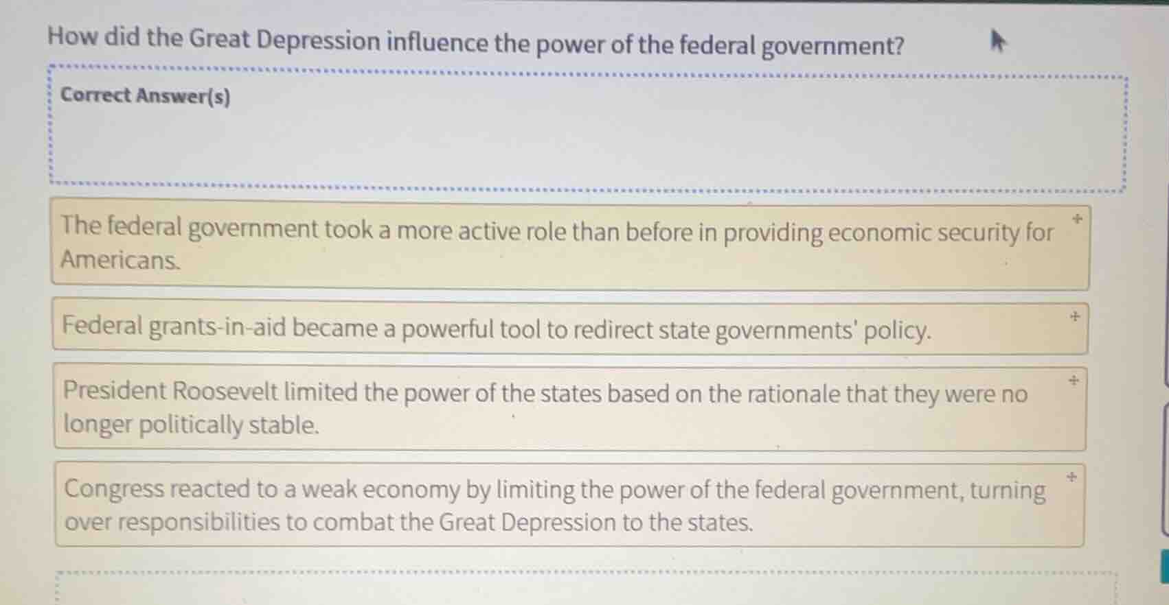how did the great depression influence the power of the federal governm…