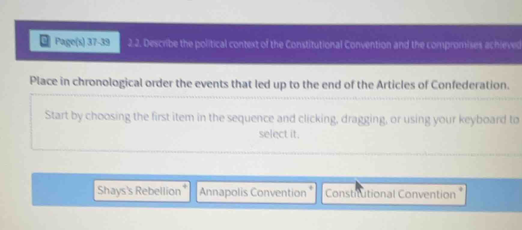 2.2. describe the political context of the constitutional convention an…