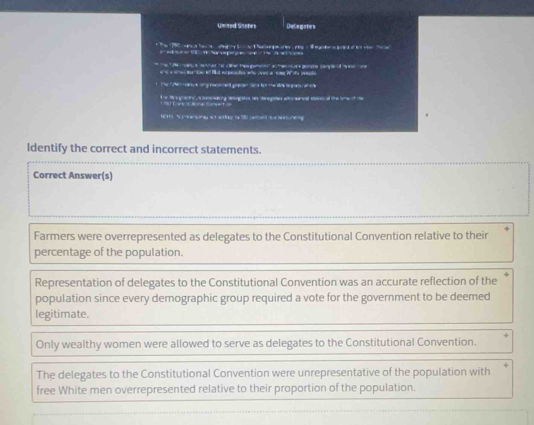 identify the correct and incorrect statements. correct answer(s) farmer…