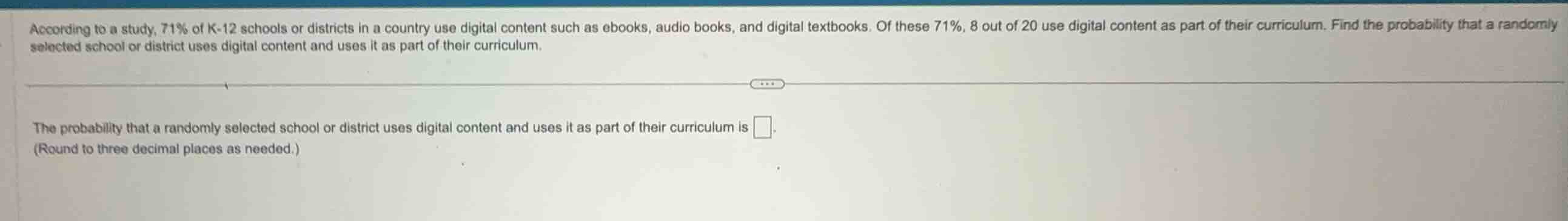 according to a study, 71% of k-12 schools or districts in a country use…