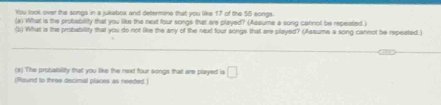 you look over the songs in a jukebox and determine that you like 17 of …