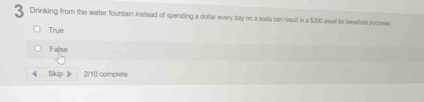 3 drinking from the water fountain instead of spending a dollar every d…