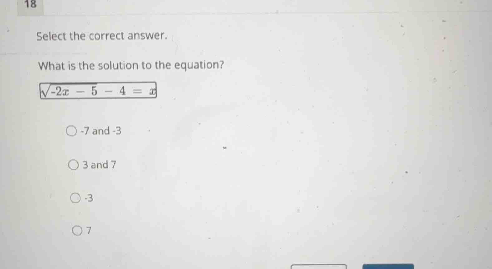 select the correct answer. what is the solution to the equation? \\(\\s…