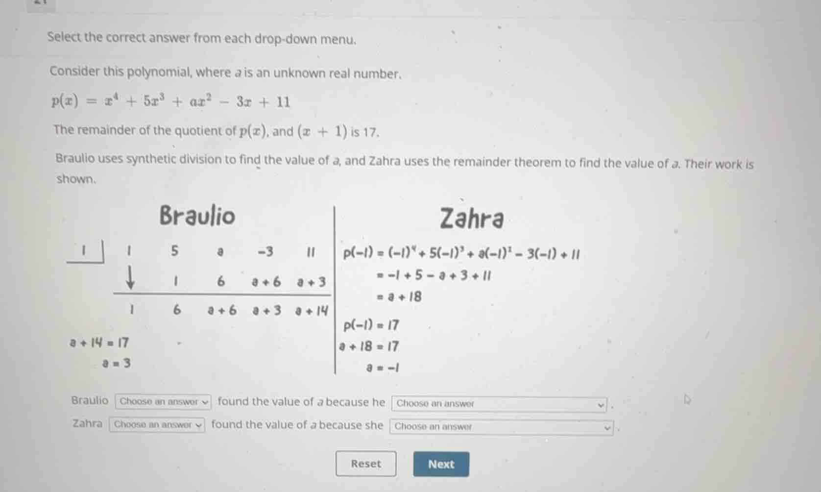 select the correct answer from each drop-down menu. consider this polyn…