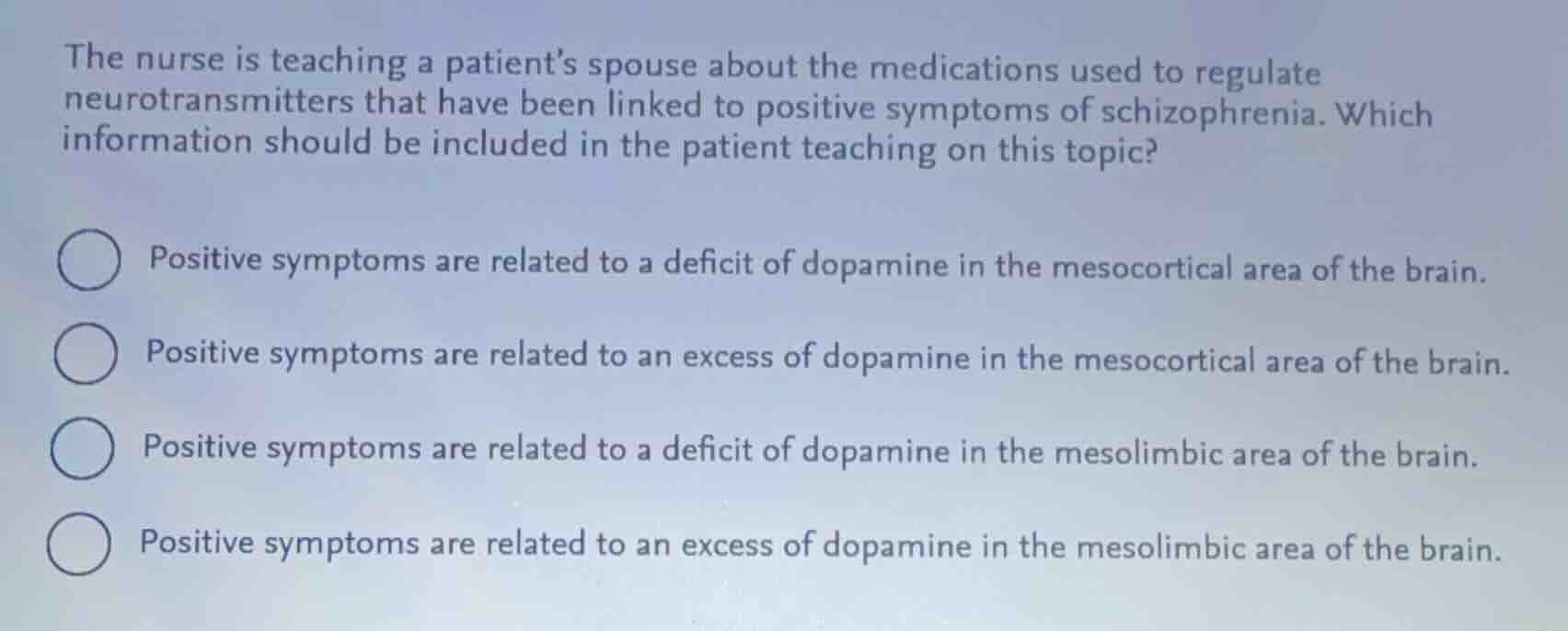 the nurse is teaching a patients spouse about the medications used to r…