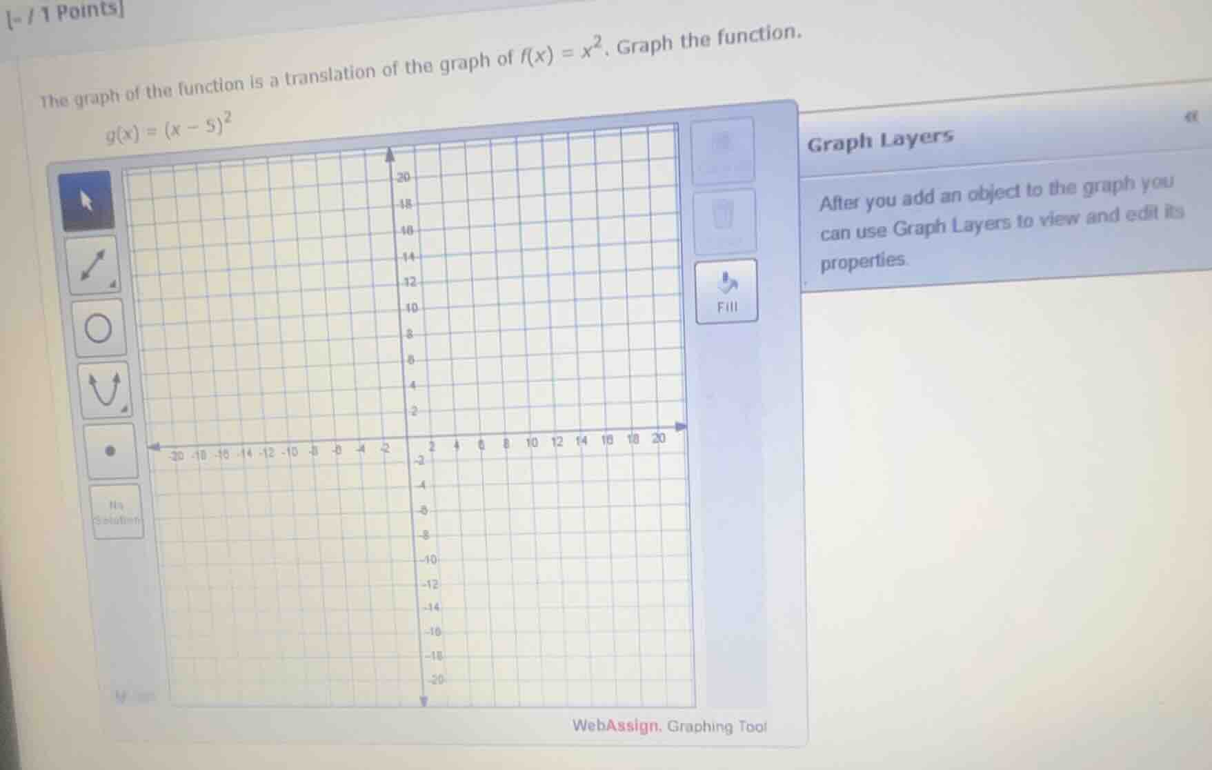 the graph of the function is a translation of the graph of \\(f(x) = x^…