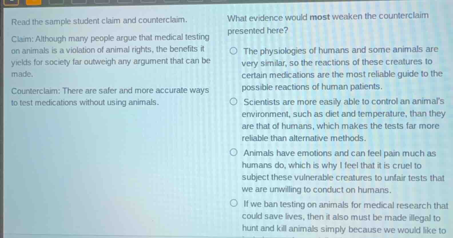 read the sample student claim and counterclaim. claim: although many pe…