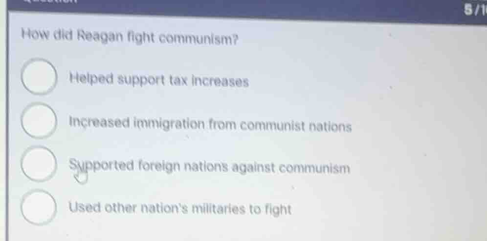 how did reagan fight communism? helped support tax increases increased …