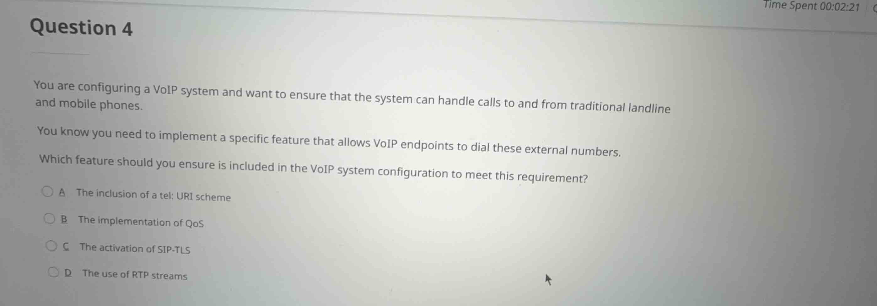 question 4 you are configuring a voip system and want to ensure that th…