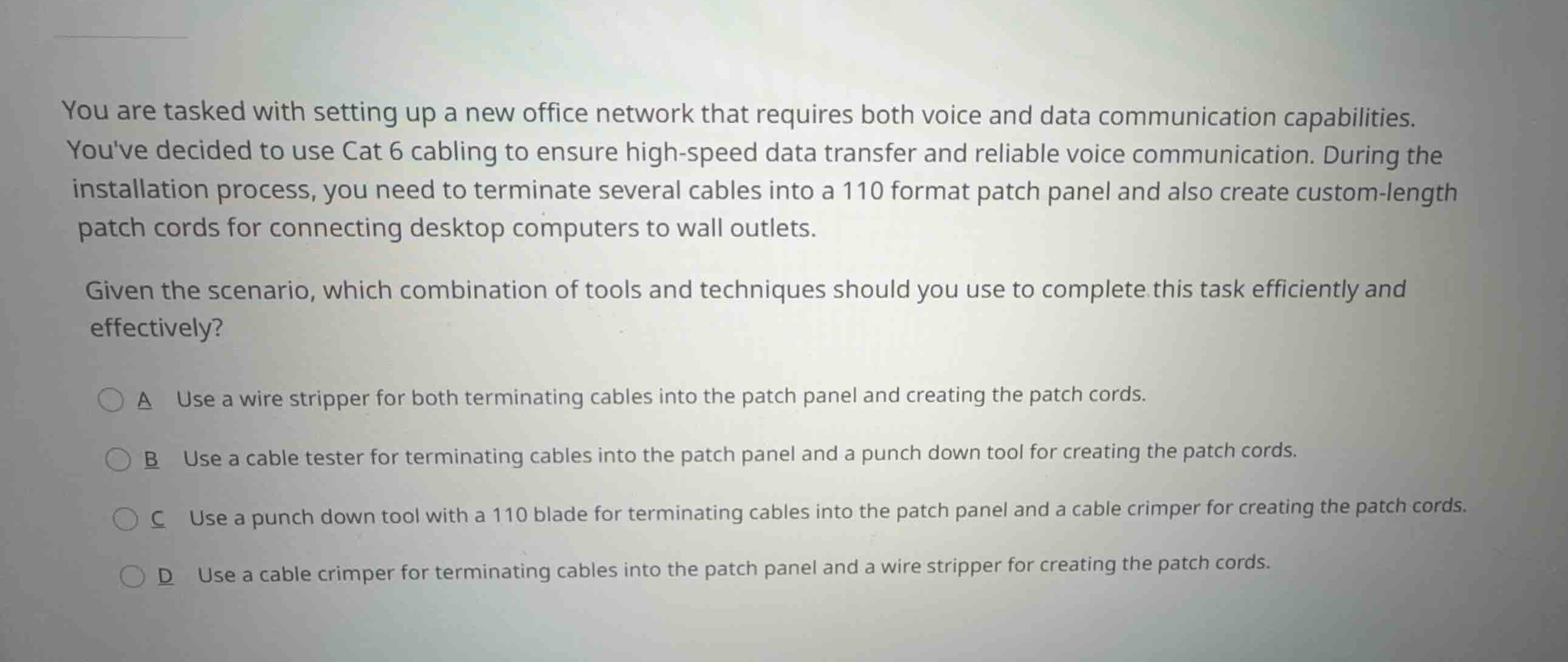 you are tasked with setting up a new office network that requires both …