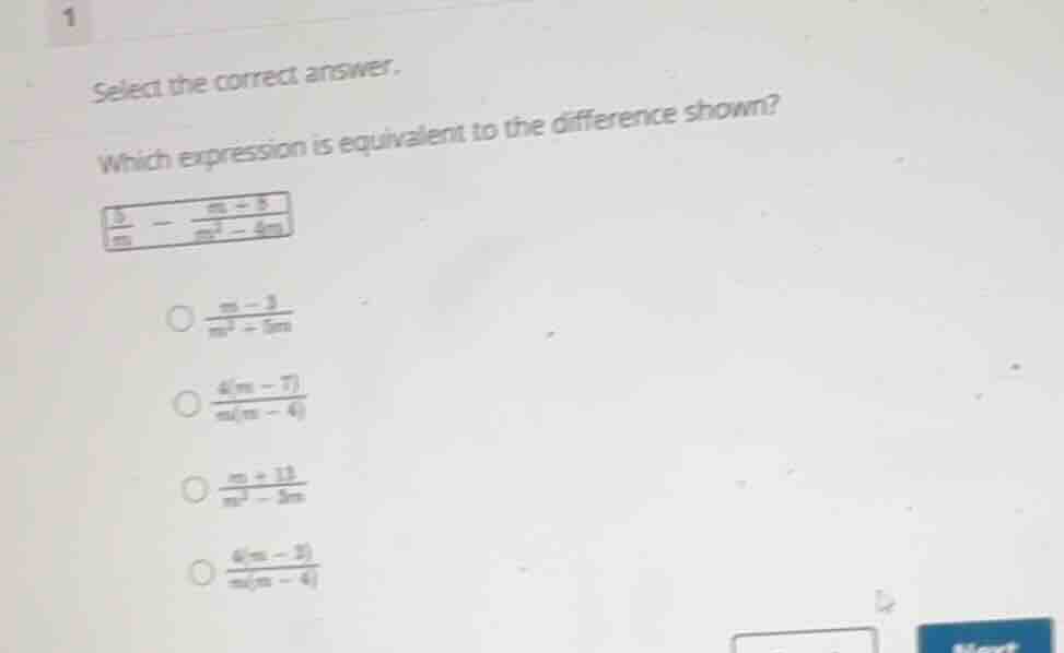 select the correct answer. which expression is equivalent to the differ…
