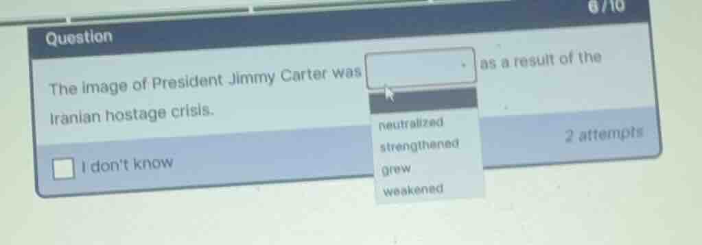 the image of president jimmy carter was as a result of the iranian host…