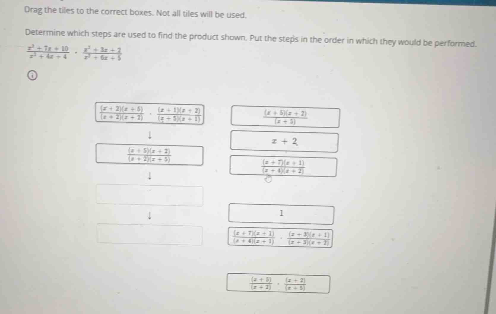 drag the tiles to the correct boxes. not all tiles will be used. determ…