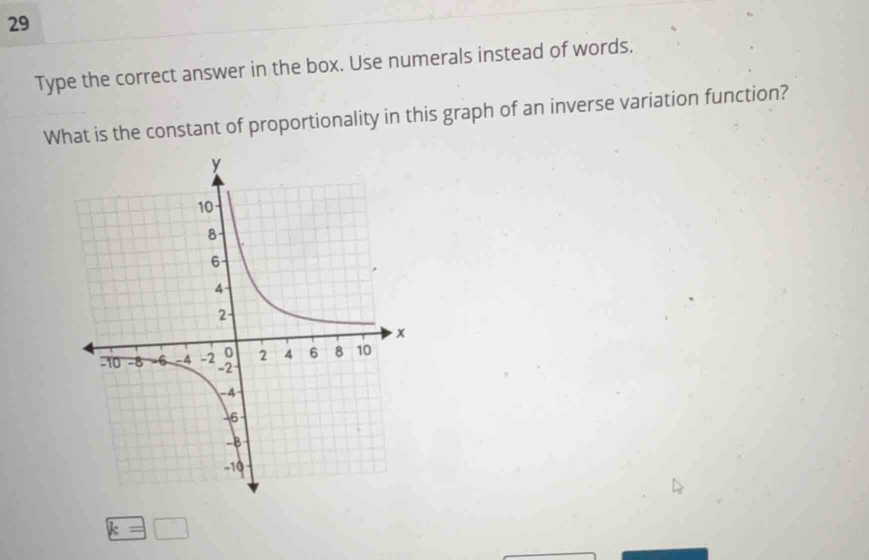 type the correct answer in the box. use numerals instead of words. what…